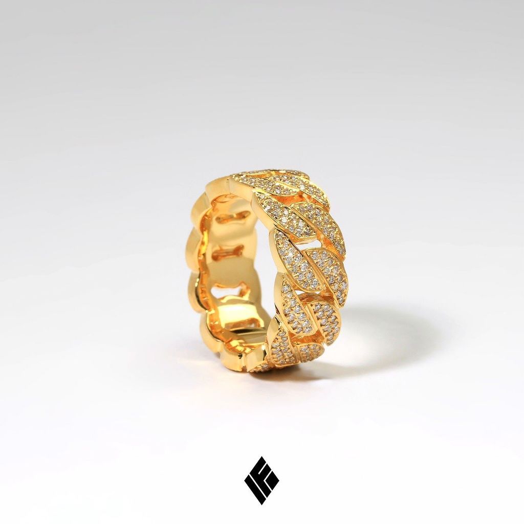 ifandco's tweet image. Solid Diamond Baby Cuban Link Eternity Ring, available on *IFANDCO.com*. 💎 #CubanRing #CustomJewelry #IFANDCO