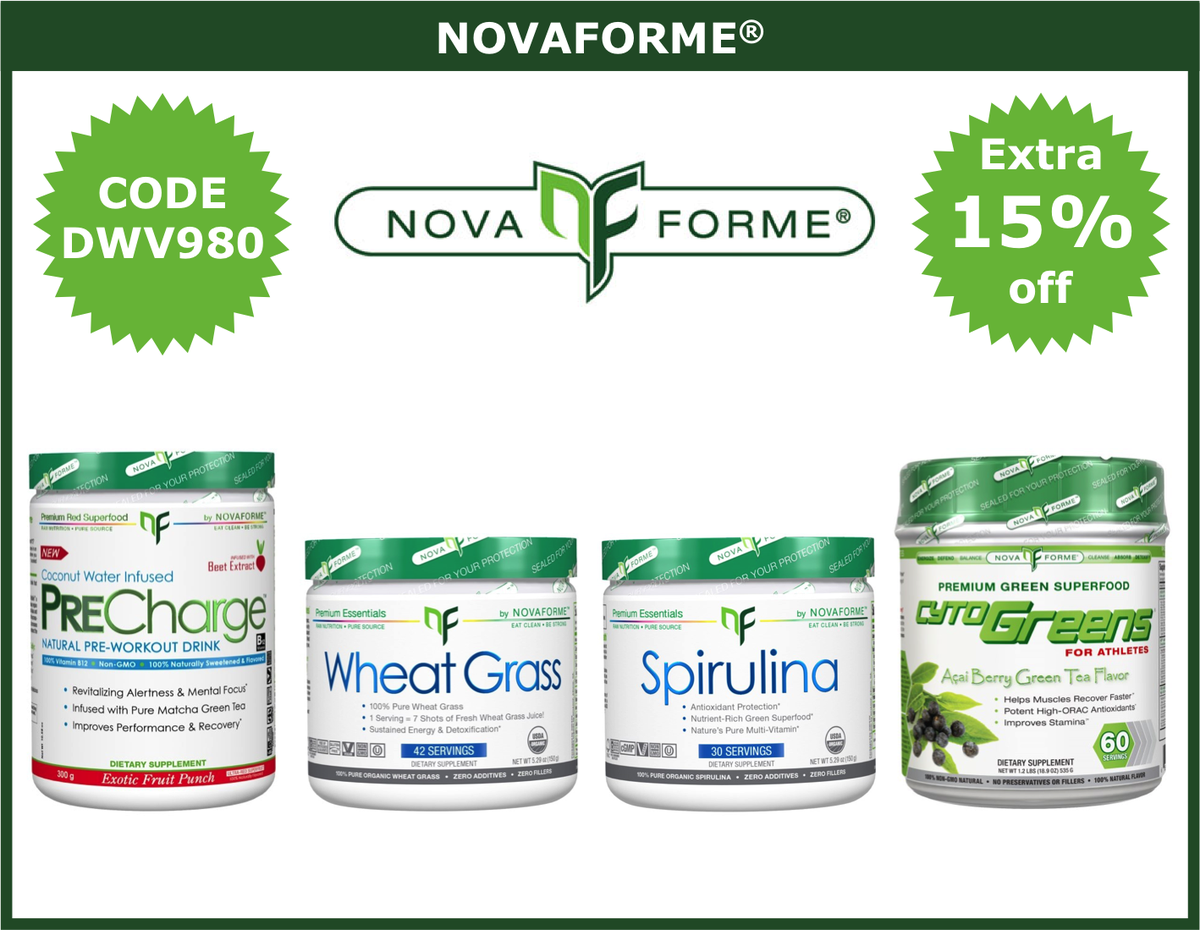 dwv980's tweet photo. 🍀Extra 15% off #SportsNutrition #NovaForme - https://t.co/jmgTbFZtND
✅Ends 03/29 10:00 am PT
✅Use code DWV980
#iherb #Superfoods #WheatGrass https://t.co/HVKzS1FkGr