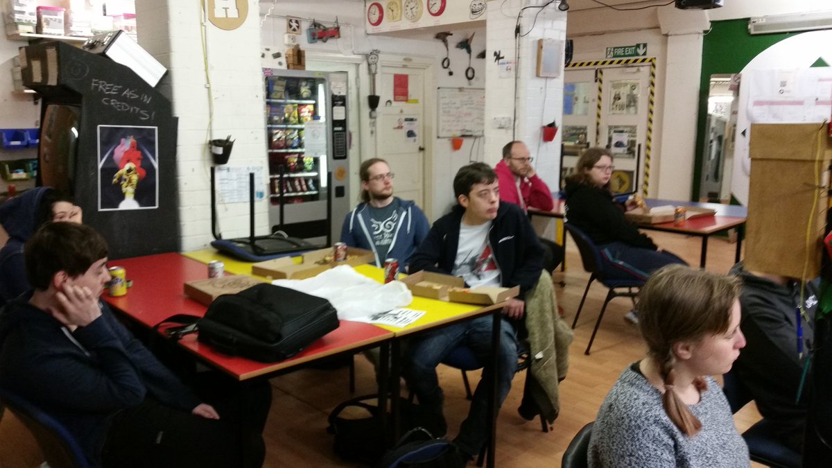 IdeasInPlay's tweet image. Attentive audience at tonight's meetup Narrative in Games #gamedesign #Nottingham @HSNOTTS @Jorgeandmar