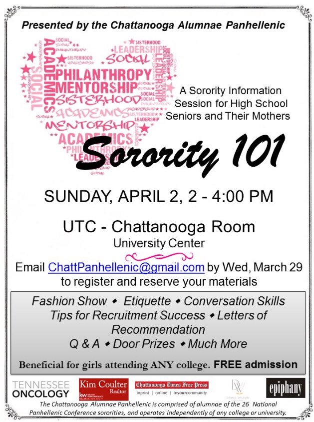 iamcnewman's tweet photo. @EHClass_17 please RT Senior Girls r u interested in being in a sorority this fall anywhere? Register/✅this out! 1K Doorprize to DormDecor! https://t.co/uLRRw6UOya