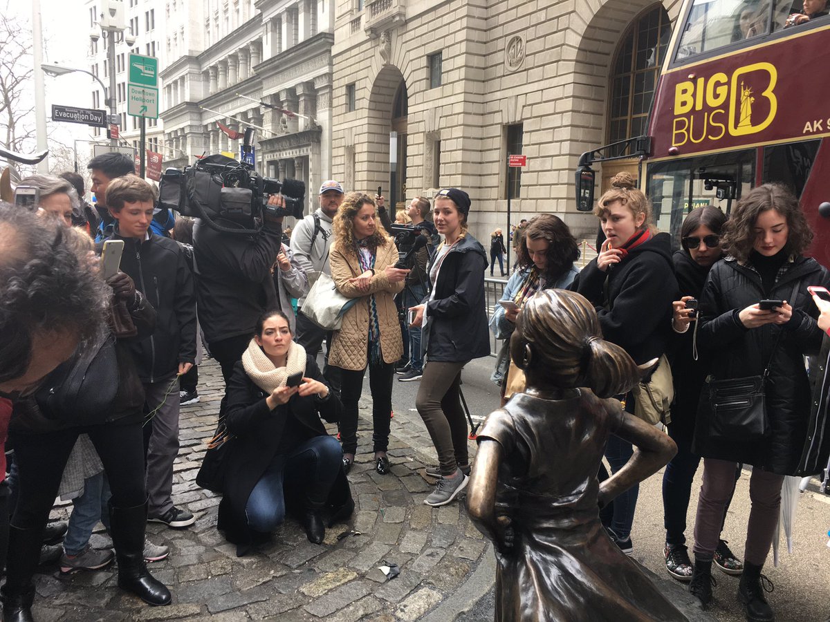 weareci's tweet image. Congrats @makemepermanent that #Fearlessgirl is staying longer. She's across the street from us &amp;amp; inspires our work to diversify tech!