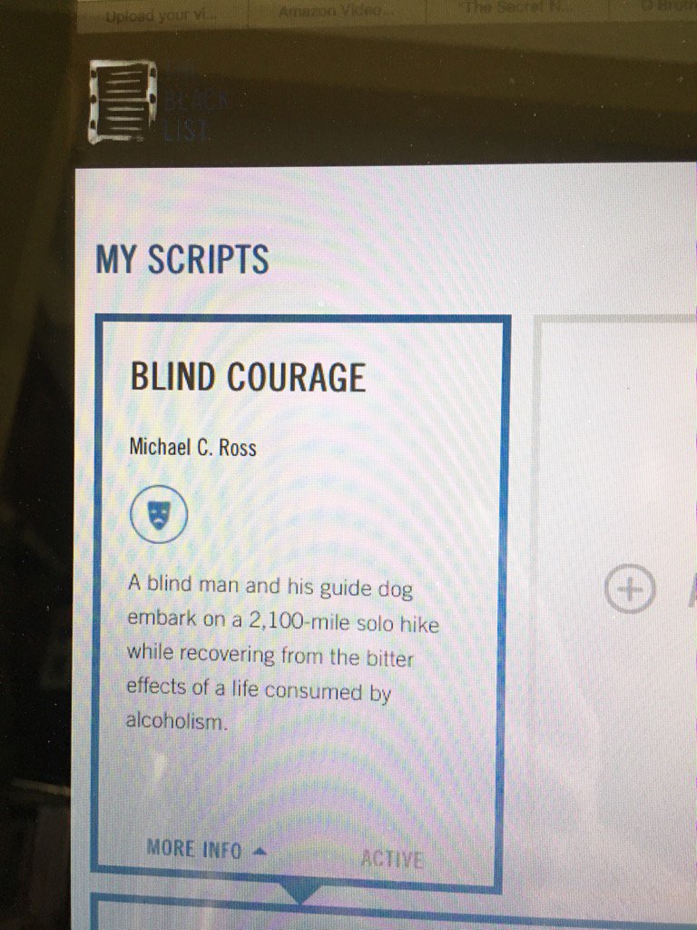 Blind Courage is up and running on #The Black List.