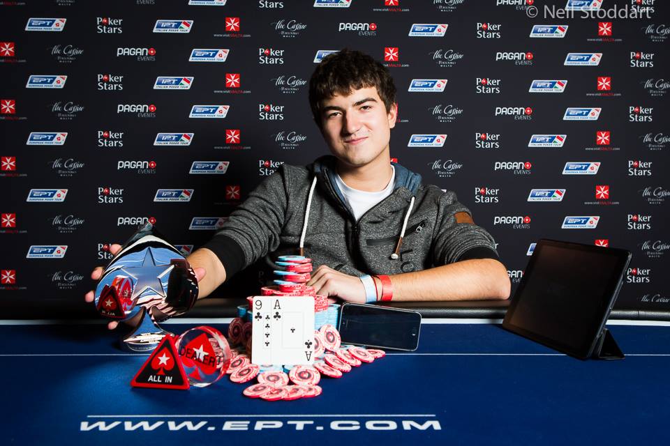 PokerStarsLIVE's tweet image. On this day in 2015 @Urbanovich_Dima etched his name into EPT folklore by sealing a stunning 4-trophy haul at EPT Malta 🏆🏆🏆🏆🇵🇱