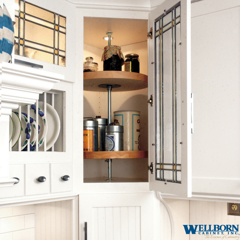 WellbornCabinet's tweet photo. Wasted space is not allowed with Wellborn Cabinet. This diagonal corner cabinet is filled with functional shelves to hold essentials. https://t.co/FItHsDoEaj