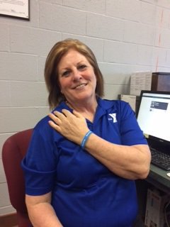 YMCAMemphis's tweet photo. Freida is always very engaging with the members. Her love of the YMCA is apparent through her actions. #wristbandproject @livingourcause https://t.co/aN53hhbdMy