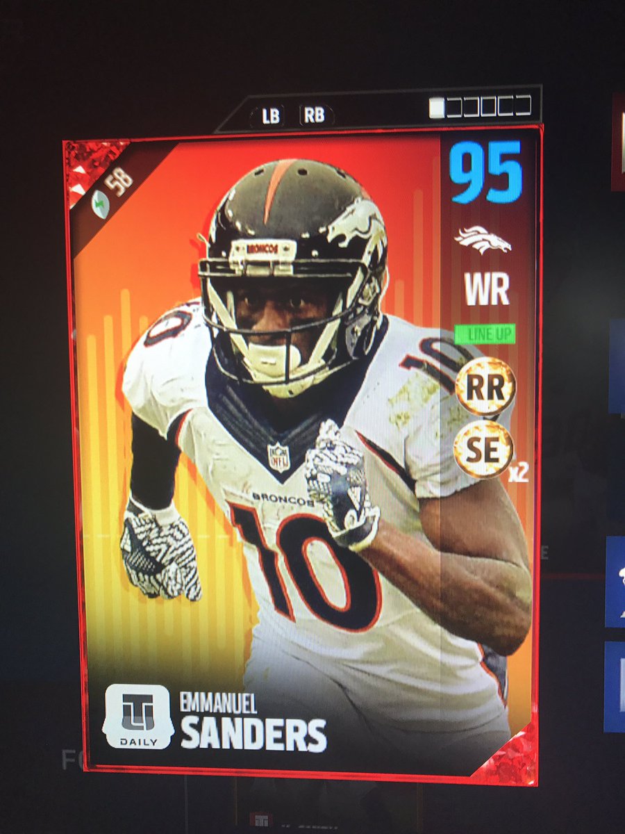 DoozyMUT's tweet image. Giveaway time!! 
94 overall Emmanuel Sanders 
-rt and follow to enter 
-ends at 175 rts 
@iim_riskyy @UhTazy