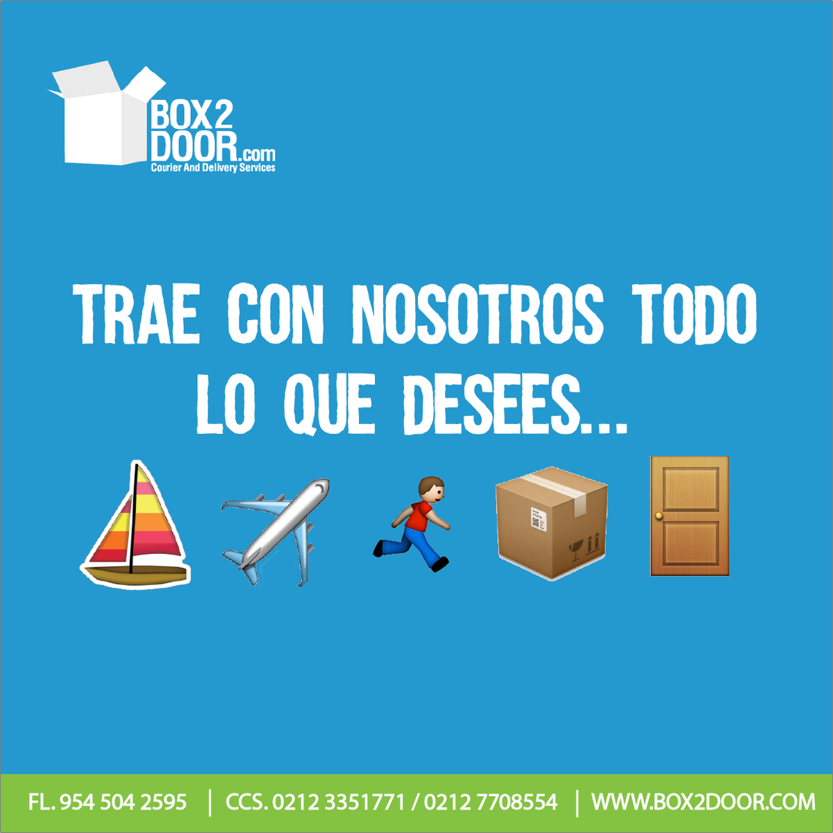 BOX2DOOR's tweet image. Recibe en Venezuela todo lo que necesites! En 7 días por vía aérea y en 15 días por vía marítima!