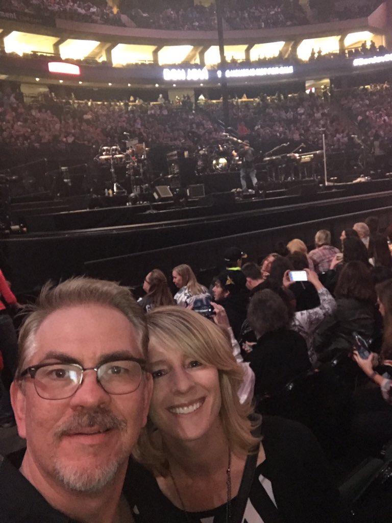 PRossMG's tweet photo. Excited for our last minute invite. Floor seats at Bon Jovi concert. #LivingOnAPrayer https://t.co/orHeD3QWM7