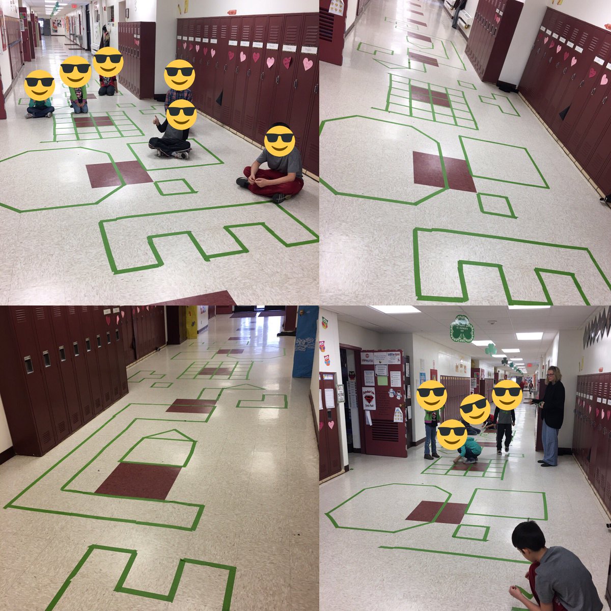 Emily_Stevensen's tweet photo. Another picture of the fun we had with perimeter and area today!#2ndchat #2ndgrade #BOPSchool https://t.co/p3akv3B94t
