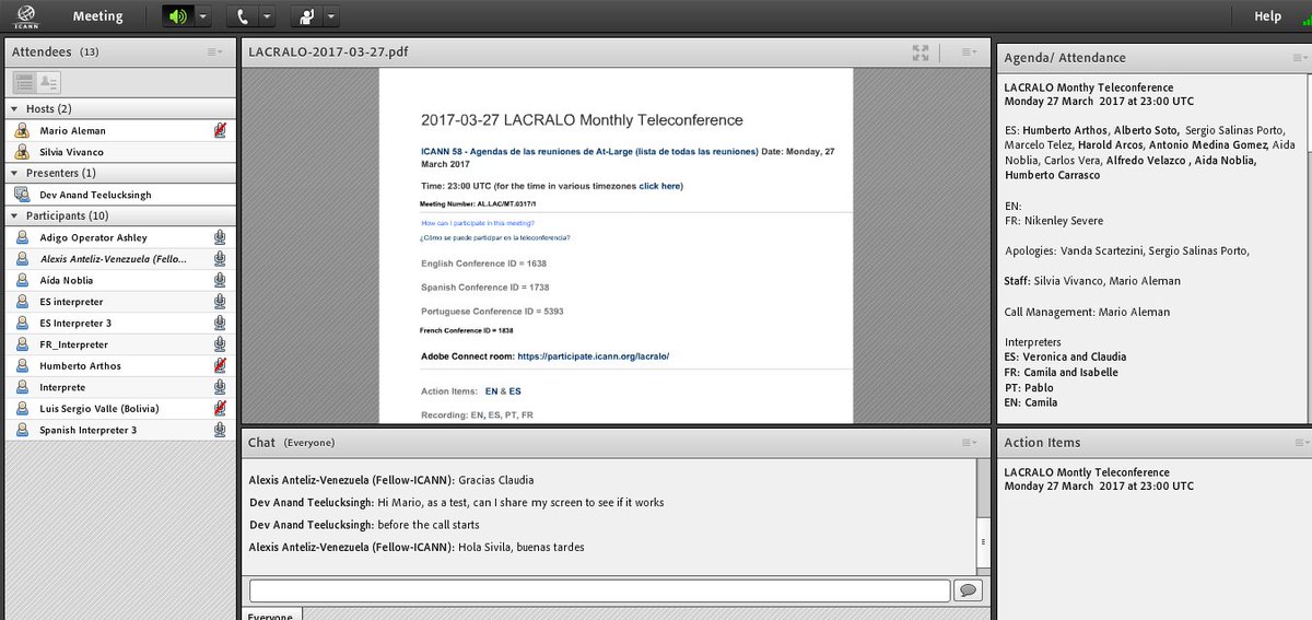 anteliznet's tweet image. #27Mar Muy esclarecedora y formidable jornada la llamada mensual de la comunidad de #LACRALO vía @ICANNAtLarge #TechnologyTaskforce #ICANN