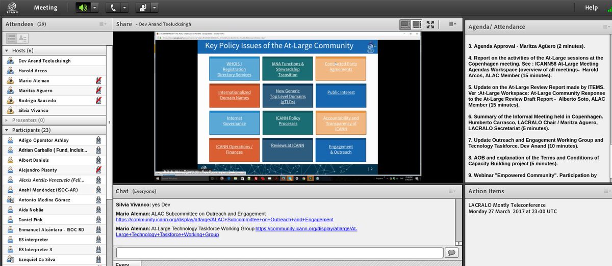 anteliznet's tweet image. #27Mar Muy esclarecedora y formidable jornada la llamada mensual de la comunidad de #LACRALO vía @ICANNAtLarge #TechnologyTaskforce #ICANN
