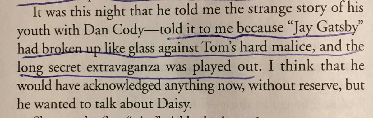 Will2018P2K's tweet photo. Jay Gatsby was a character he played in order to get back daisy #TGGSymbol #TGGFake #ch8 https://t.co/0eMXBoFlRL