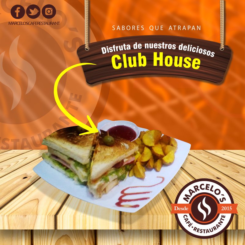 marceloscafe's tweet photo. Debes pasar por Marcelo's y probar uno de estos deliciosos Club House #MarcelosCafeRestaurant #SaboresQueAtrapan https://t.co/mYb0HWayKg