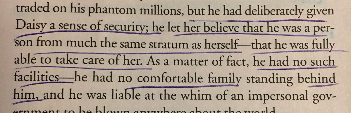 Will2018P2K's tweet photo. Gatsby lied knowing daisy would only be interested in someone who had a similar background as her #TGGFake #TGGCash #ch8 https://t.co/ZkS1bYIRMs