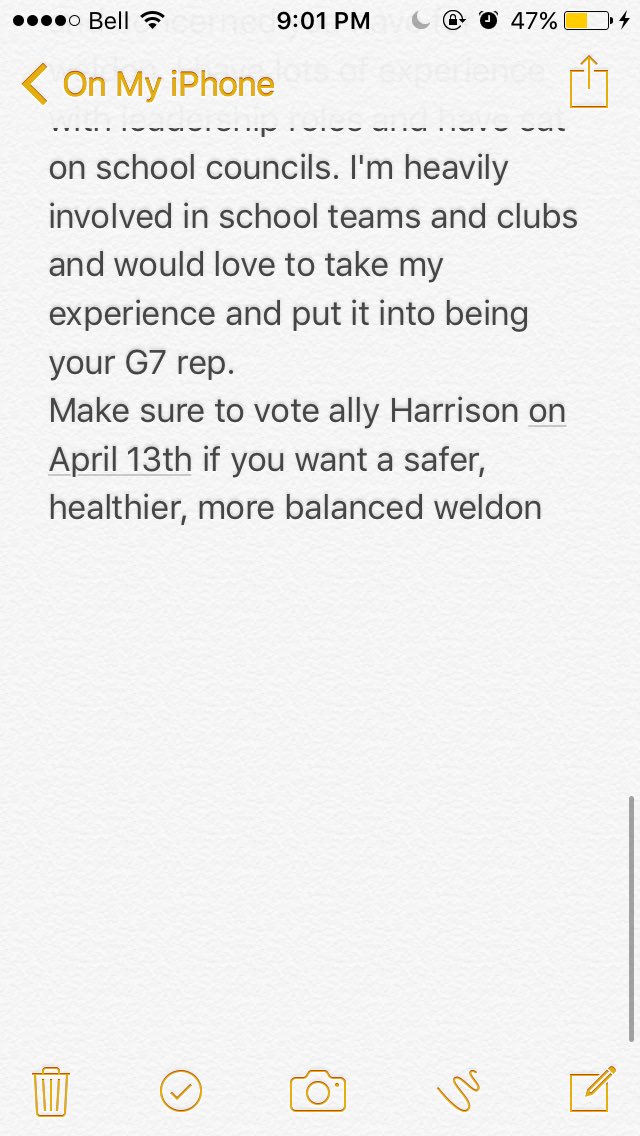AllyHG7's tweet photo. Why do I want to be your G7 rep? 🤔 #VoteAlly https://t.co/V0ohSVenWa