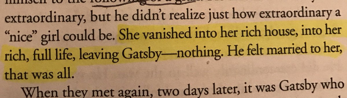 Pio2018P3M's tweet photo. Gatsby is desperately attached to Daisy. And w/o her Gatsby feels that he is "nothing". She is what he lives his life for. #TGGDream #Ch8 https://t.co/XRhHbkRCDB