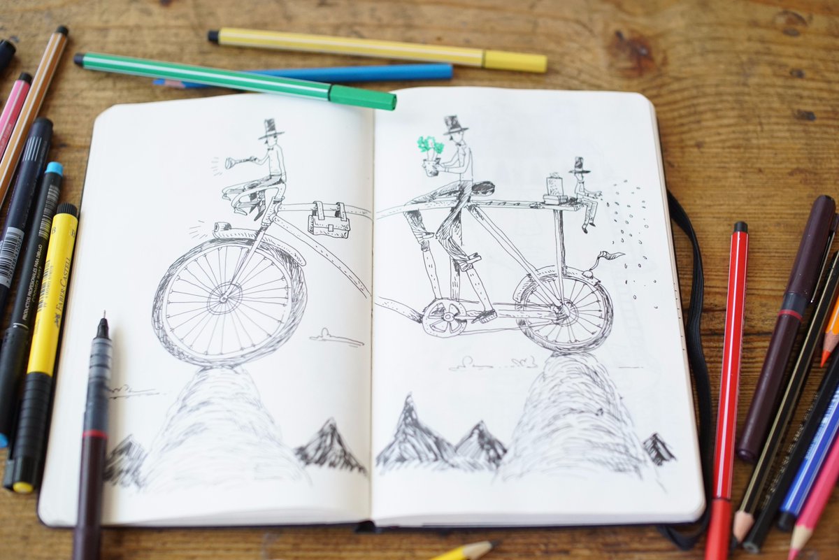 DistritoArte's tweet image. “La creatividad es la inteligencia divirtiéndose”.Esta y otras reflexiones en el #sketchbook de @gabyhuici --&amp;gt; bit.ly/2na78JT