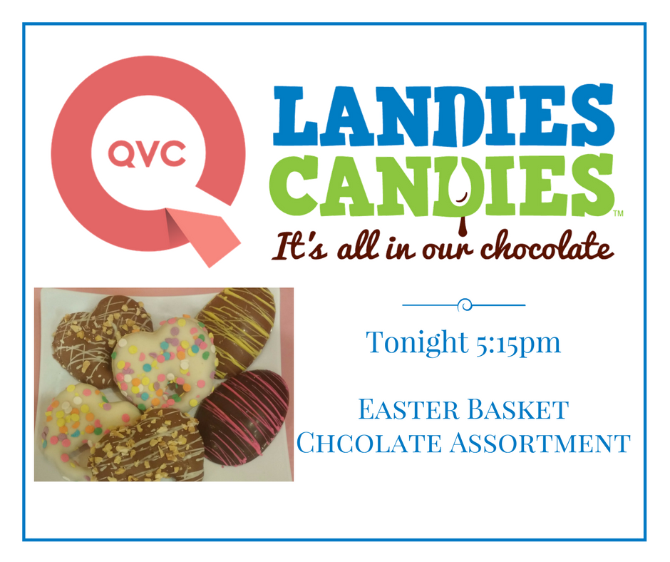 Tune in now! QVC at 5:15pm - we are showing our Easter Basket Chocolate Assortment! 

🐰 The Easter Bunny is coming - don't miss out! 🐰