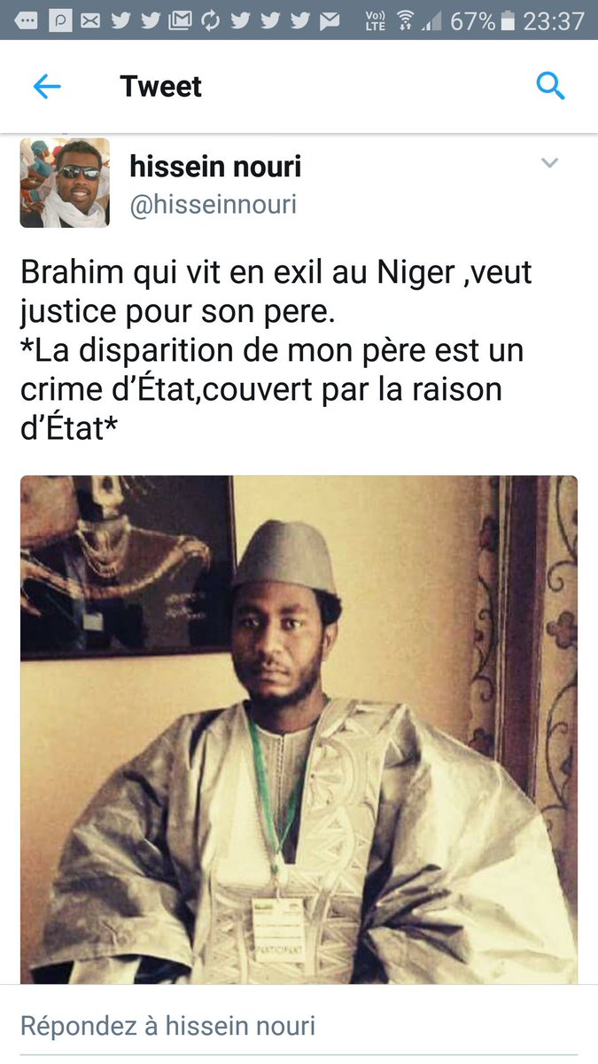 hisseinnouri's tweet photo. Tchad - Affaire Ibni : « Le plus important, c’est de récupérer sa dépouille » brahim ibni son fils qui vit en exil au Niger veut justice https://t.co/ZapyM78CeW
