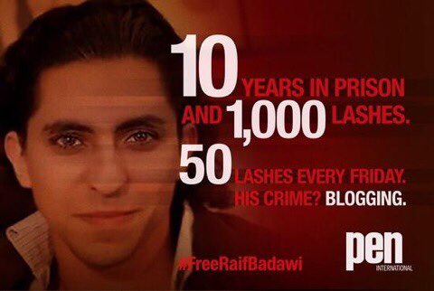 CiLuna27's tweet photo. #SaudiArabia @raif_badawi is sentenced to 1000 lashes
#Iran @KeywanKarimi is sentenced to 223 lashes
Flogging is torture. Stop the lashes! https://t.co/vbb7qWRjdO