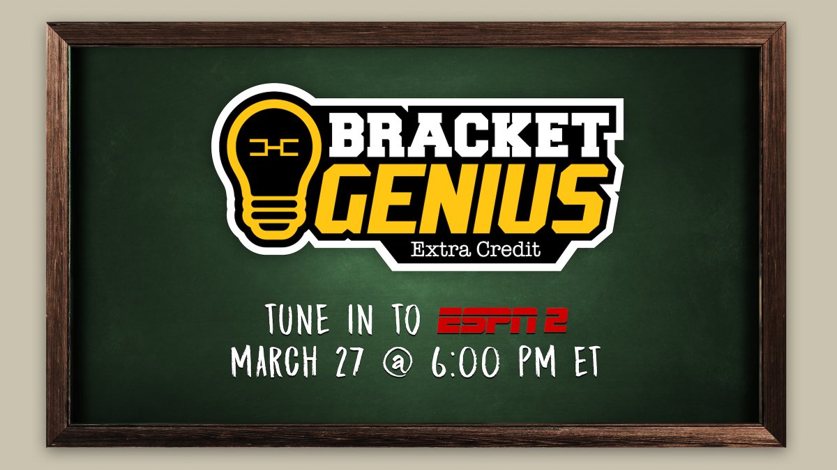 BracketGenius_'s tweet photo. Which team will rack in some extra cash?
Tune in to #BracketGenius: Extra Credit, NOW on ESPN2! https://t.co/0OLwNTY5KJ