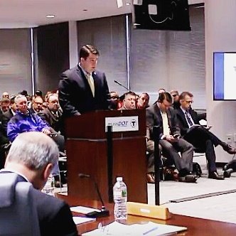 BillDriscollJr's tweet photo. Appeared before @MBTA Fiscal Mgmt & Control Board against 1) cuts RE the ride 2) privitization RE bus maintenance #theride #FMCM #MApoli https://t.co/OU7U5qNmjp