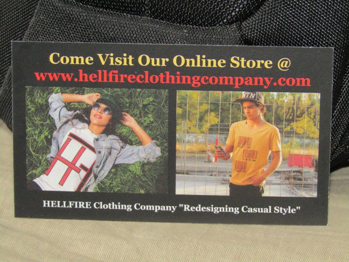 hellfireco243's tweet photo. BRAND NEW HFCO BUSINESS CARDS have just ARRIVED! REAR View.
#hellfireclothingco #streetfashion #streetwear #streetstyle #businesscards https://t.co/vUSkbvU0n3