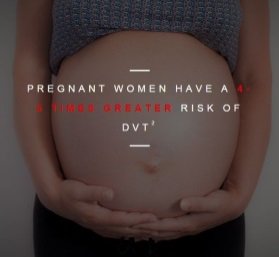 Pregnant women have 4X to 5X greater risk of experiencing #DVT. #DVTAwarenessMonth [RT to raise awareness] Source: bit.ly/1QlvPwU