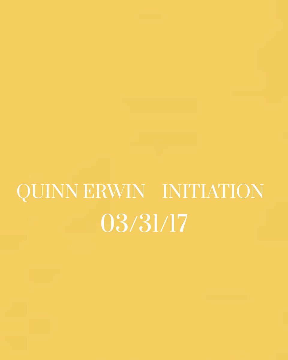 QuinnErwin's tweet photo. This Friday. #thisisinitiation https://t.co/GPNccUNMvW