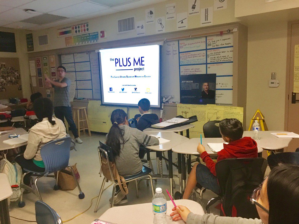 Thank you Richard <a href="/PLUSMEproject/">PLUS ME Project</a> for sharing your inspirational story with our Nightingale STEM 6th graders.