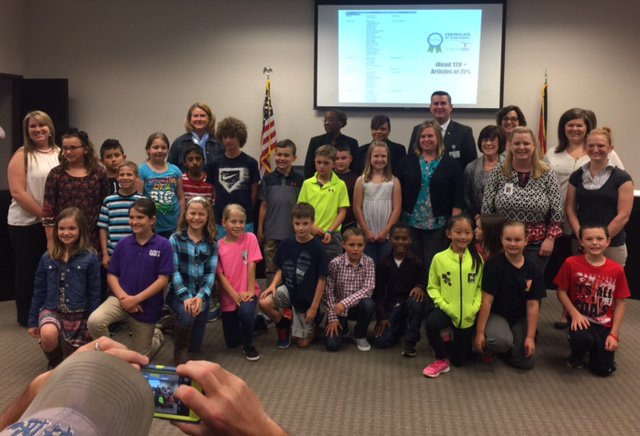 RSSchoolsNC's tweet photo. Celebrating student  reading success @Achieve3000 iRead 120+ articles at 75% or better. #rssonthemove https://t.co/BQU9KcXv7D