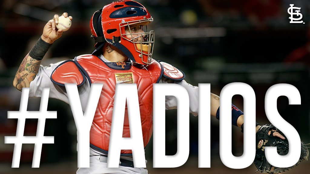 Cardinals's tweet image. Running on Molina? #YadierMind