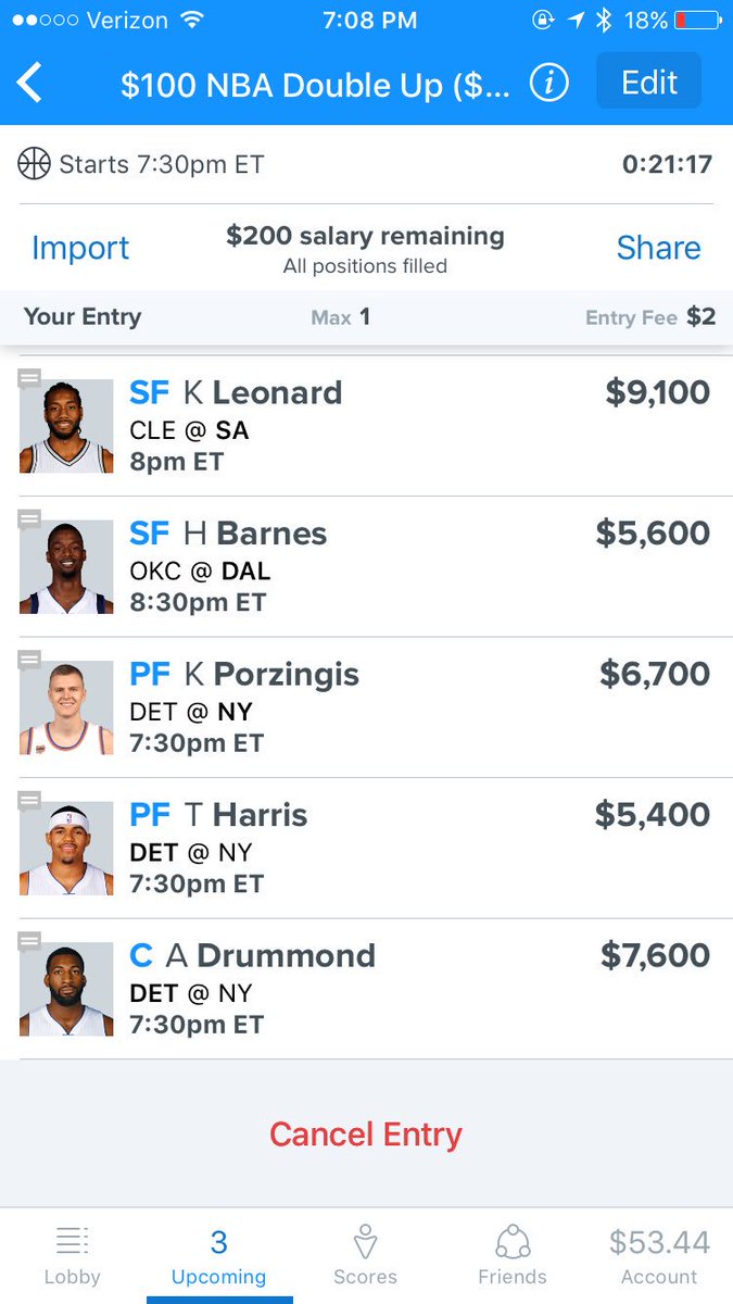 Average_GuyDFS's tweet image. Took some time off. Let's get back on the winning streak!! 🔥 🏀