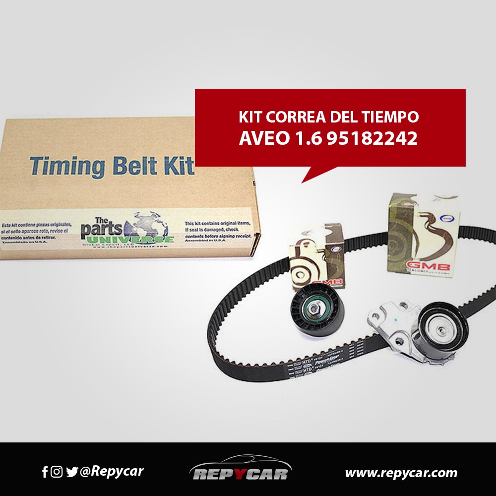 repycar's tweet photo. En Repycar tenemos este kit de correa del tiempo para tu Aveo 1.6 por Bs. 278,730.00 #Repycar #Autopartes #Cauchos #Baterías #SabíasQué https://t.co/8I7BcSNELE