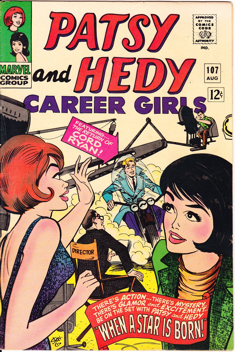 LifeofComics's tweet photo. #PatsyandHedy 107 FVF https://t.co/mzL5Lem0ob 1966 #PaperDolls #Romance #PatsyWalker #Marvel #Career #Girls #RomanceComics #Love #Glamour https://t.co/2P4tmRP7tr