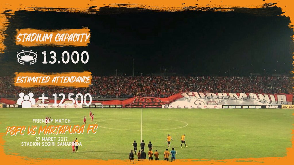 Great ambience for friendly match. Bravo, Pusamania! 👏 #JayalahPesutEtam #MatchAmbience