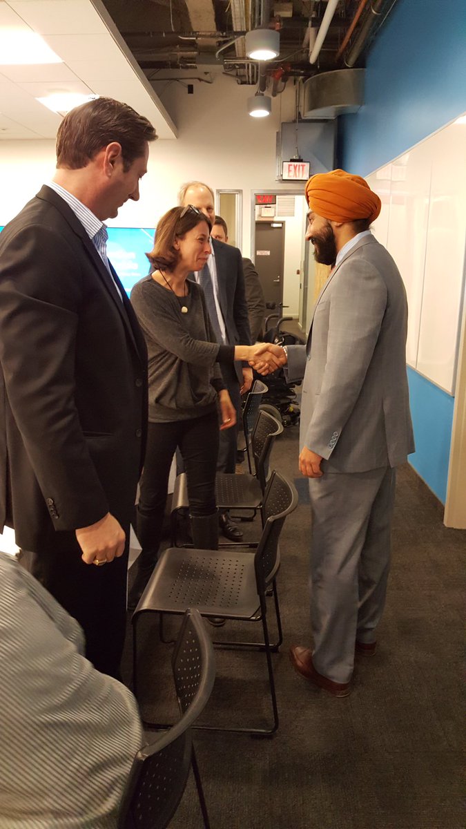 NavdeepSBains's tweet photo. Great to be at @RyersonDMZ with @Communitech &amp; @MaRSDD to talk #Budget2017 with founders of start ups in the #TOWRCorridor #cdninnovation https://t.co/hPanvLkNn4