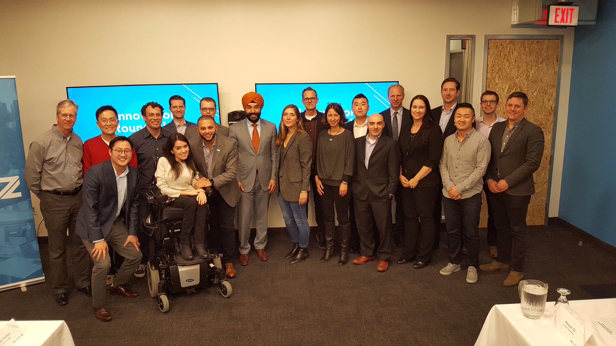 NavdeepSBains's tweet photo. Great to be at @RyersonDMZ with @Communitech &amp; @MaRSDD to talk #Budget2017 with founders of start ups in the #TOWRCorridor #cdninnovation https://t.co/hPanvLkNn4