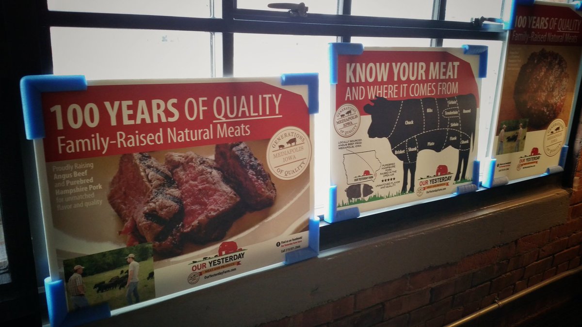 swissmiss_75's tweet photo. My signs came today. Our family raises natural beef and pork in Southeast Iowa. #ouryesterdayfarm #100yearsofquality #familybiz https://t.co/Z36PzVYKOO