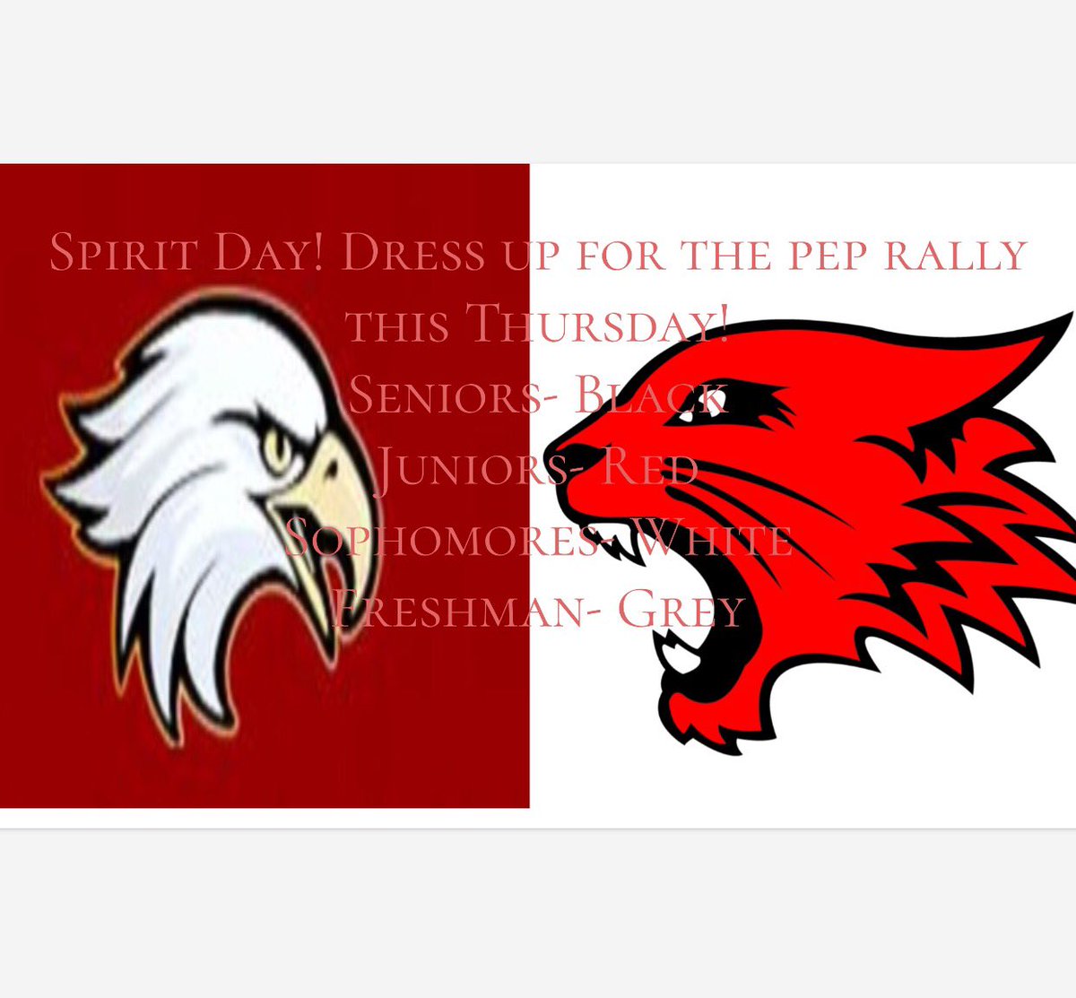 Tomorrow is our FINAL pep rally of the 16-17 school year! Make sure to wear your class colors and come prepared for a great time 🔥