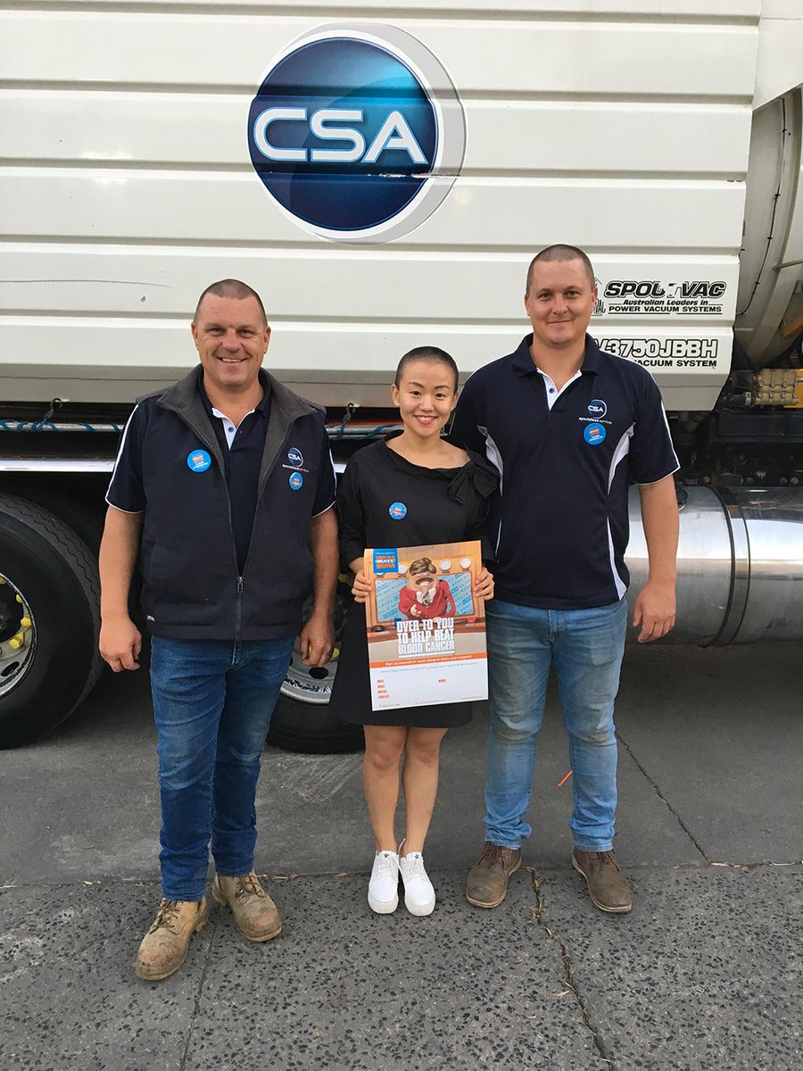 CSASpecialised's tweet image. 3 of the 20 brave shavers from our World&apos;s Greatest Shave fundraiser #CSASpecialised #Worldsgreatestshave #liquidwasteremoval #CSA