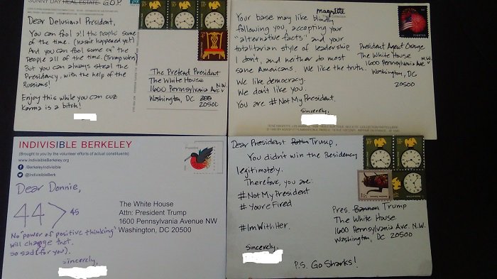 Pooks_rutherfor's tweet photo. @TheIdesOfTrump @realDonaldTrump Get ready for the #PostcardAvalanche! #PostcardProtest #IdesOfTrump #NotMyPresident #Resist! #JerseyFoul https://t.co/Ej13WVetTx