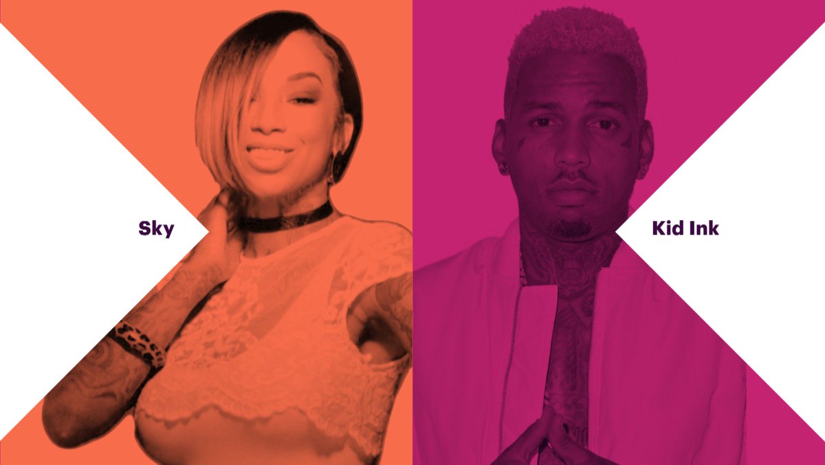 VH1's tweet photo. The BATTLE OF TATTOO STARS begins NOW with #BlackInkCrew's @FlyyyTattedSky &amp; rapper @Kid_Ink! #HipHopSquares ❌⭕️ https://t.co/DfkhpMQNjD https://t.co/wk3F0Y0wsP