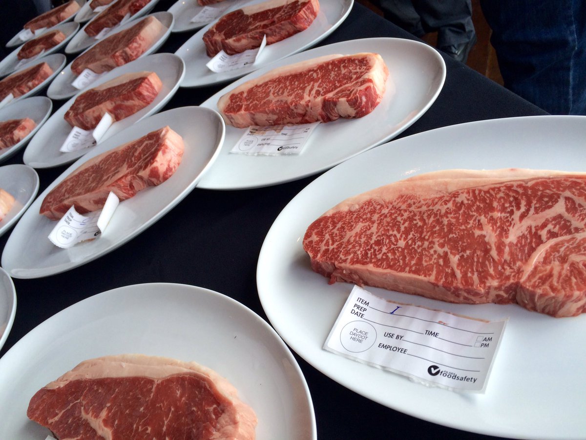 endofthebitumen's tweet photo. Visual inspection of the 2017 @AustWagyuAssoc #BrandedBeefCompetition #marblehall #lotsatstake https://t.co/ju7qvlRJmQ