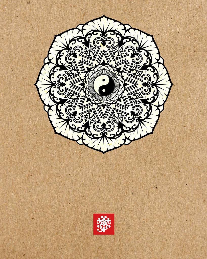 Jaya Mangalam Gibson Taoist Mandala On Kraft Paper This Started Out As A Tattoo Design For Myself Tattooart Stencilart Taoism Ma