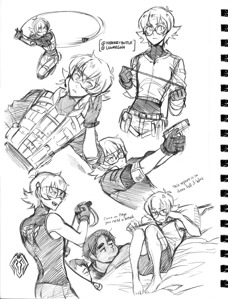 hiberrybottle's tweet image. in between trying to finish breath of the wild i've doodled a massive amount of military au in my sketchbook hahah;ldkgj