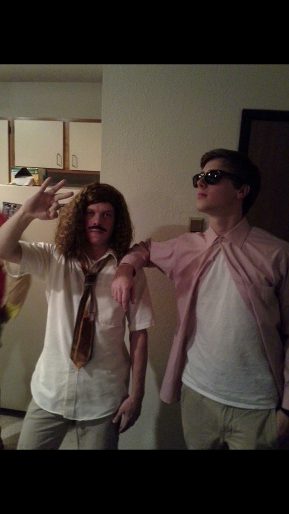 UncleGerz's tweet photo. @WorkaholicsCC 5 years ago @BradleyRingsred and I dressed up as Shaunders and Uncleblazer #wegotweird #finalepisode https://t.co/yqQTJrO7lL