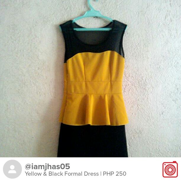 JhasGermino's tweet photo. Selling Yellow &amp; Black Formal Dress PHP 250 https://t.co/GTRgphk0ql #carousell @thecarousell https://t.co/mOZNsER8zE