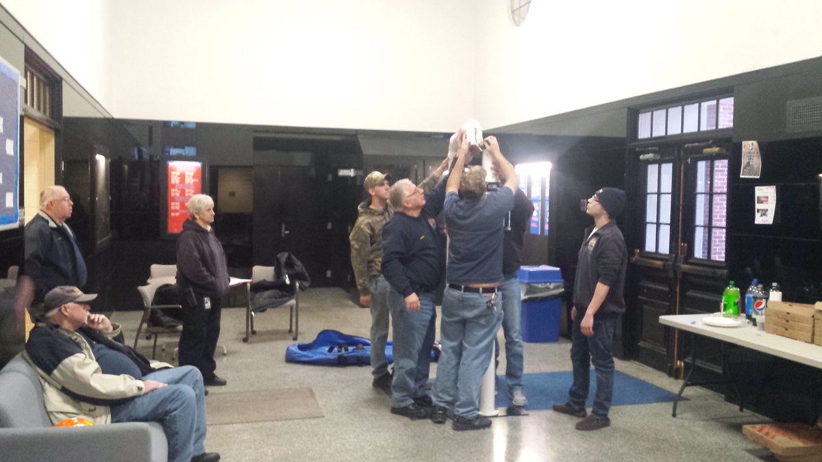 ShipFire's tweet photo. #SFDtraining In between calls, members had a walk-through tonight in preparation for our TMI evacuation drill next month. https://t.co/BwWOd4pK30