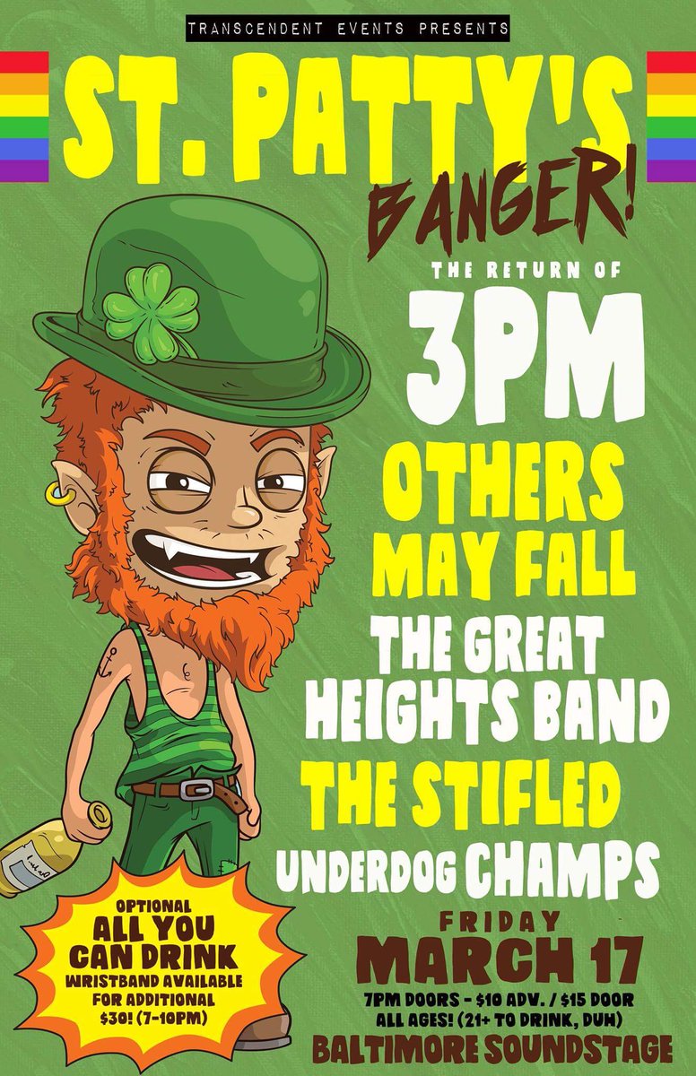 SkywardStory's tweet photo. HOMETOWN SHOW THIS FRIDAY!!! Spend #StPattysDay at @BmoreSoundstageWho will we see there?? Tix ONLY $10 right here: https://t.co/be19ZQ3Nc6 https://t.co/5sJCnHpXd6